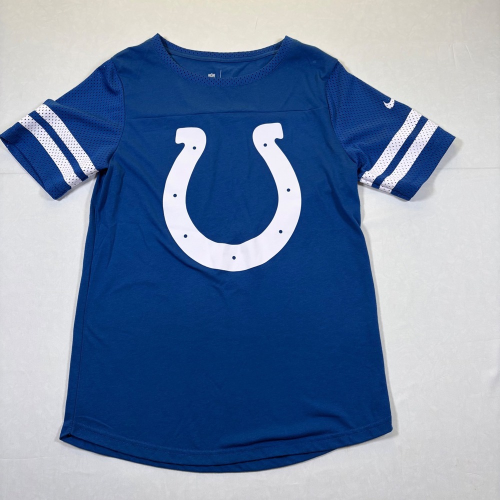 Nike Indianapolis Colts NFL Team Apparel Blue Jersey T-Shirt Women M 748113-431